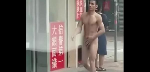  nude guy walking in public